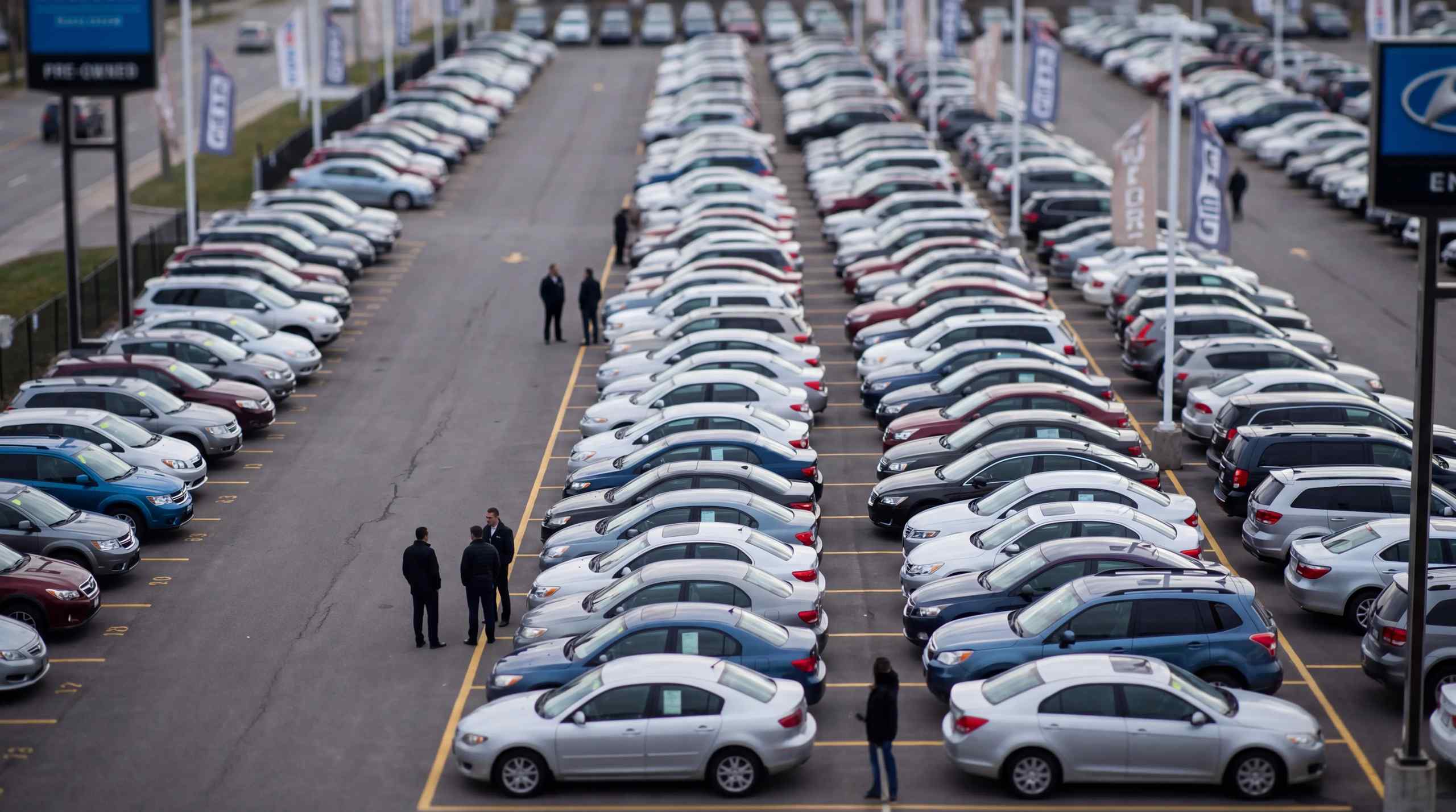 A massive car lot